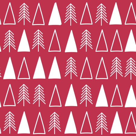 Vector Christmas trees seamless pattern background. Perfect for fabric, scrapbooking, wallpaper projects.のイラスト素材
