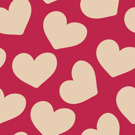 Vector hearts pattern background. Perfect for fabric, scrapbooking, wallpaper projects.のイラスト素材