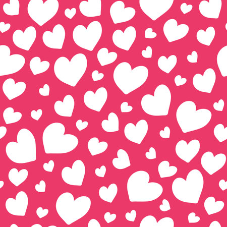 Vector hearts pattern background. Perfect for fabric, scrapbooking, wallpaper projects.のイラスト素材