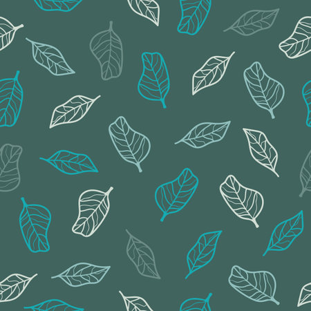 Vector leaves pattern background. Perfect for fabric, scrapbooking, wallpaper projectsのイラスト素材