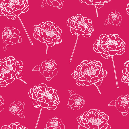 Vector flowers pattern background. Perfect for fabric, scrapbooking, wallpaper projectsのイラスト素材