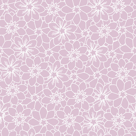 Vector flowers pattern background. Perfect for fabric, scrapbooking, wallpaper projectsのイラスト素材