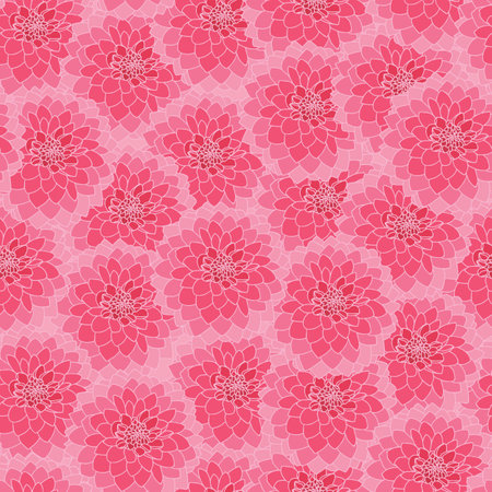 Vector chrysanthemum flowers pattern background. Perfect for fabric, scrapbooking, wallpaper projectsのイラスト素材