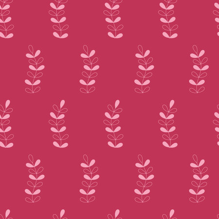 Vector branch with leaves seamless pattern background. Perfect for fabric, scrapbooking, and wallpaper projects.のイラスト素材