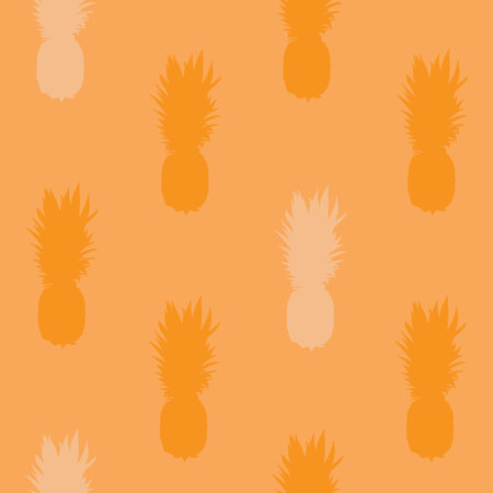 Vector juicy pineapples seamless pattern background. Perfect for fabric, scrapbooking and wallpaper projects.のイラスト素材