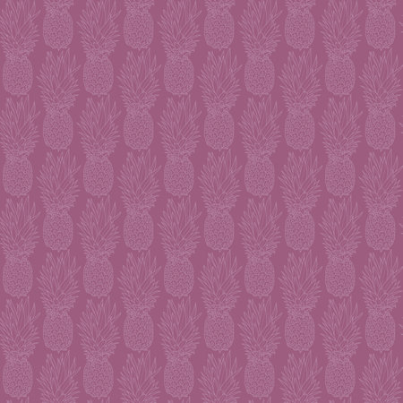 Vector purple pineapples seamless pattern background. Perfect for fabric, scrapbooking and wallpaper projects.の写真素材