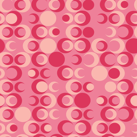 Vector pink geometric abstract seamless pattern background. Perfect for fabric, scrapbooking and wallpaper projects.のイラスト素材
