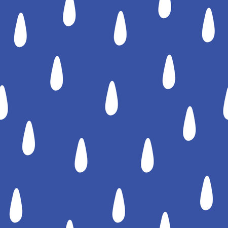 Vector blue sky with rain drops pattern background.