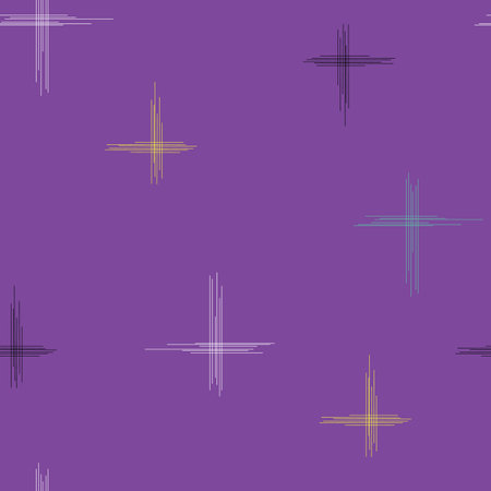 Vector abstract multicoloured stars repeating pattern background.のイラスト素材