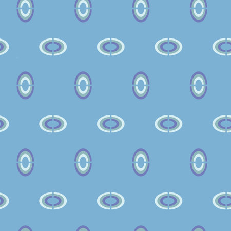 Vector abstract blue half of circles repeating pattern background.のイラスト素材
