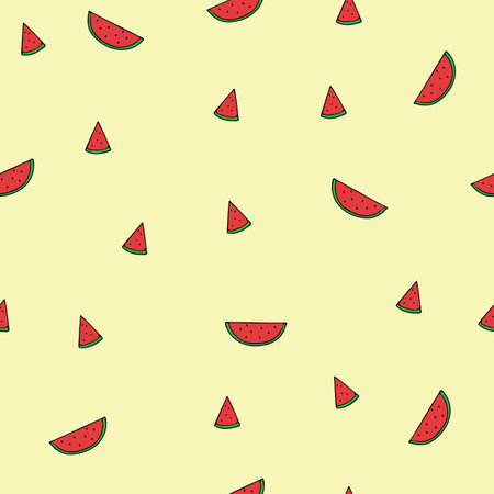Vector abstract watermelon repeating pattern background.のイラスト素材