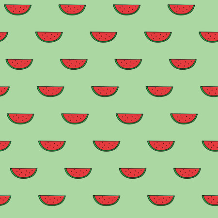 Vector abstract watermelons repeating pattern background.のイラスト素材