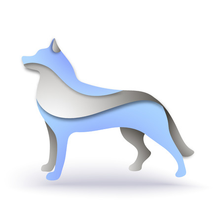 Dog vector. Colorful illustration.のイラスト素材