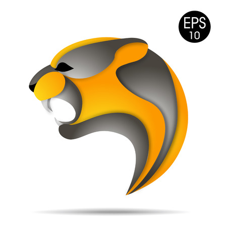 Tiger logo. Vector illustrationのイラスト素材