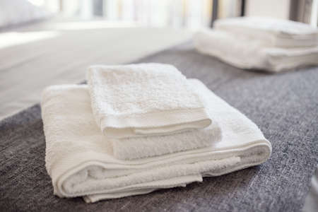 Fresh and clean towelsの写真素材
