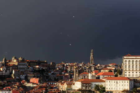 November 26, 2012: Porto Skyline on a Cloudy day. Porto, Portugalのeditorial素材
