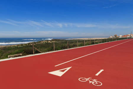 Bike Lane on a Sunny dayの写真素材