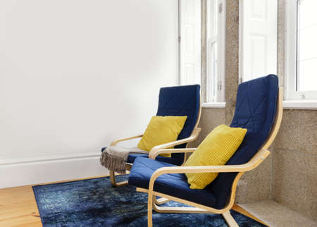 Lounge Chairs on a Bright Living Roomのeditorial素材