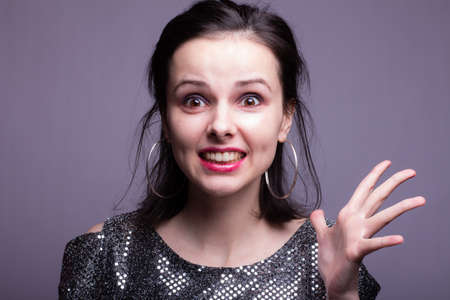 woman in white clothes, party, makeup