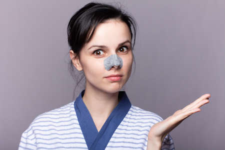 pretty woman, remedy for blackheads on nose, home skin careの写真素材