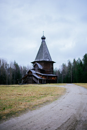 houses in the Russian villageのeditorial素材