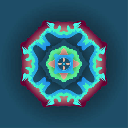 Mandala. Vintage decorative elements. Hand drawn background. Islam, Arabic, Indian, ottoman motifs.のイラスト素材