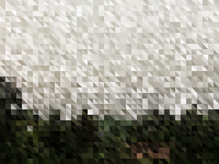 Vector Abstract Dark Background of Cloudy Weather. Wallpaper of Scene in Mosaic Style. Vector illustration of Colored Fond. Nature backdrop. Ecology Concept of Raining Day for Graphic Designのイラスト素材