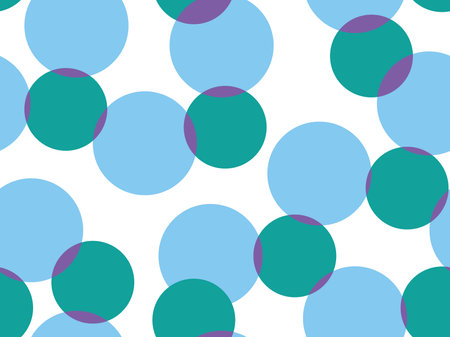 Geometric abstract seamless circle composition blue and violet colours vector illustrationのイラスト素材