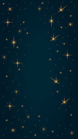 Abstract golden star sky vertical background vector illustrationのイラスト素材