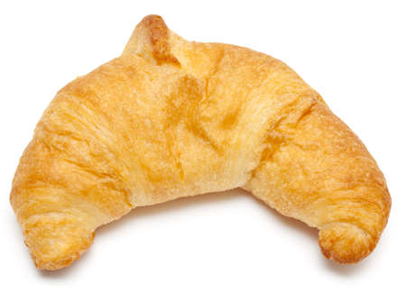 fresh croissant isolated on whiteの写真素材