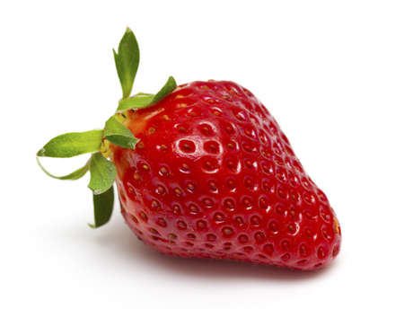 fresh strawberry isolated on whiteの写真素材