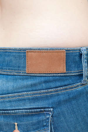 blank jeans label