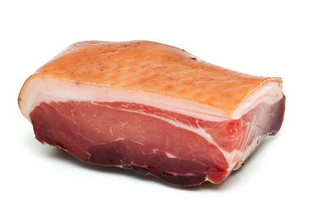 speck from south tyrol isolated on white backgroundの写真素材
