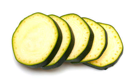 slices of zucchiniの写真素材