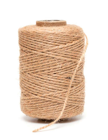 Rope coil isolated on a white backgroundの写真素材