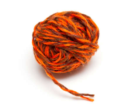 ball of yarn for knitting isolated on white background