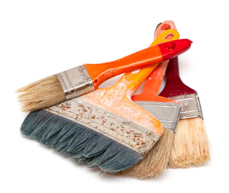 old painting brushes