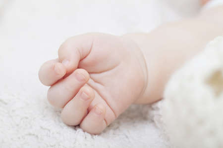 baby hand relaxedの写真素材