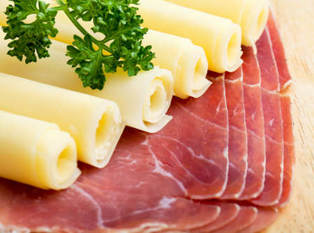 cheese and italian speckの写真素材