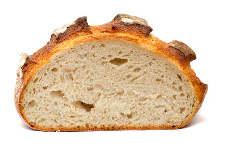 fresh bread isolated on white background