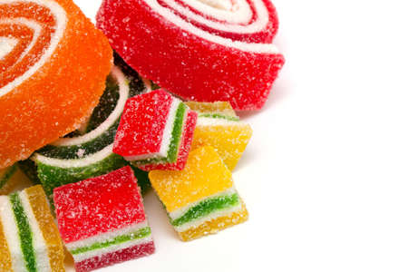 colorful marmelade and empty space for your text