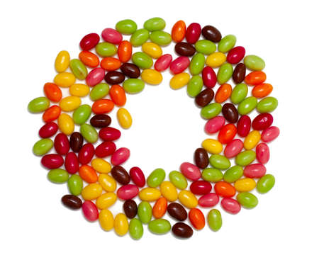 frame made of colorful candiesの写真素材