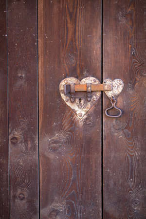 heart shaped door lockの写真素材