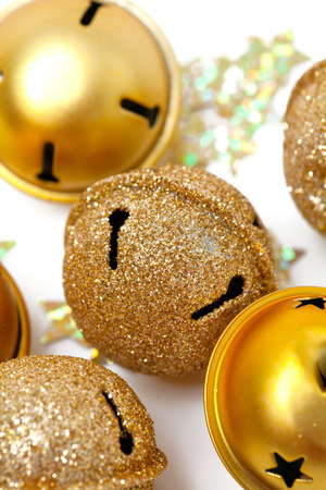 Golden bell baublesの写真素材