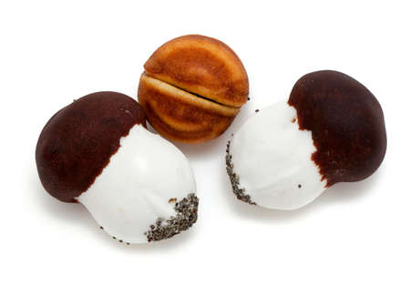 mushroom and nut cookiesの写真素材