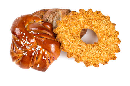 bakery assortment isolated on white
