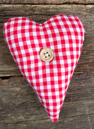 hearts on wooden surfaceの写真素材