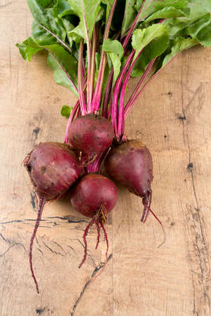 fresh beet on wooden surface
