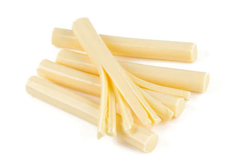 string cheese isolated on white