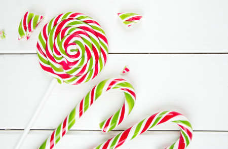 christmas lollipop candiesの写真素材